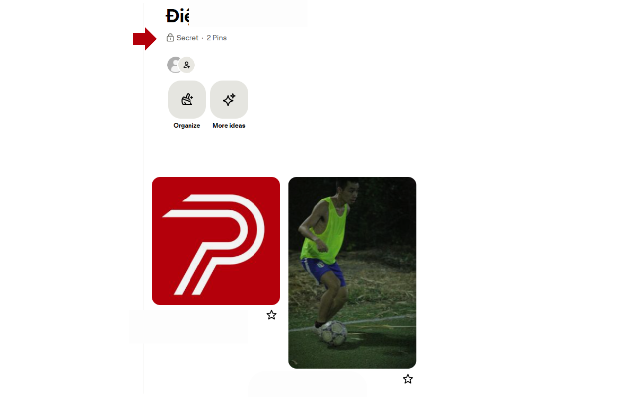 The video is in a private board or private account